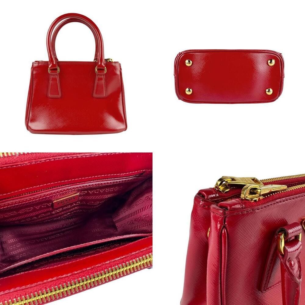 Prada 2way Shoulder Bag Patent Vernis Leather Red - Picture 3 of 5